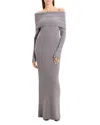 Theory Off-the-shoulder Ribbed Wool And Cashmere Dress In Gray