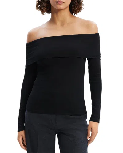Theory Off-the-shoulder Top In Black