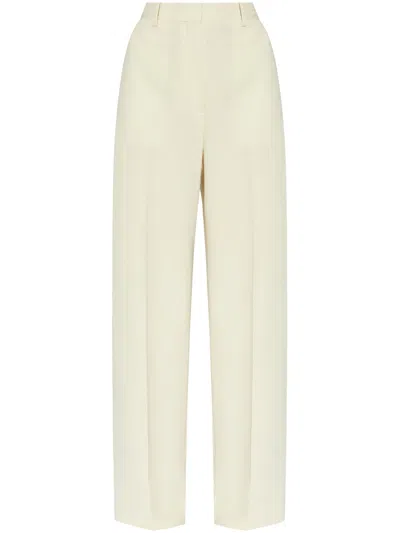 Theory Womens Pumice Relaxed-fit Mid-rise Straight-leg Crepe Trousers