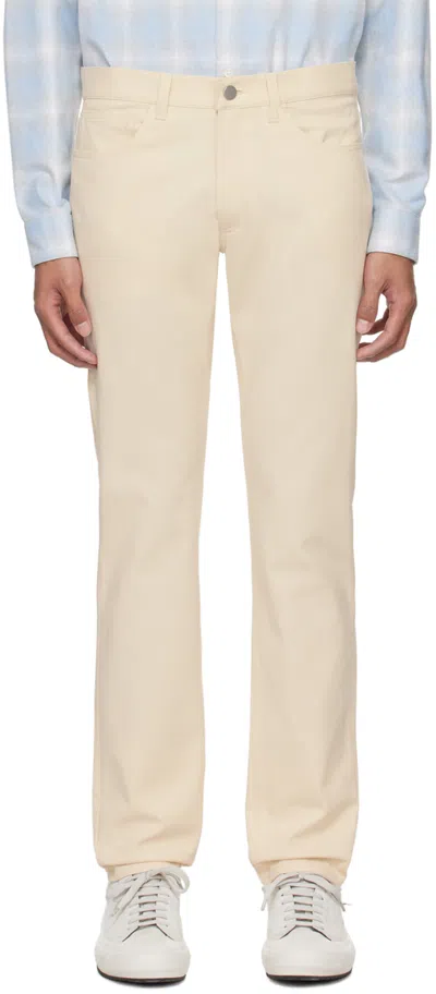 Theory Off-white Raffi Trousers In Warm Ivory