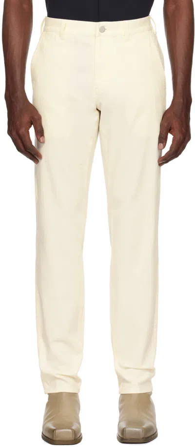 Theory Off-white Zaine Trousers In Ivory