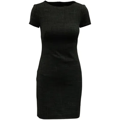 Theory Office Dress In Grey Wool In Black