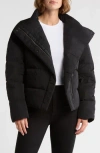 Theory Offset Down Puffer Jacket In Black