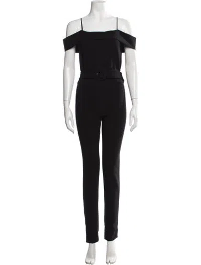 Pre-owned Theory Off-the-shoulder Jumpsuit In Black