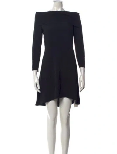 Pre-owned Theory Off-the-shoulder Mini Dress In Blue
