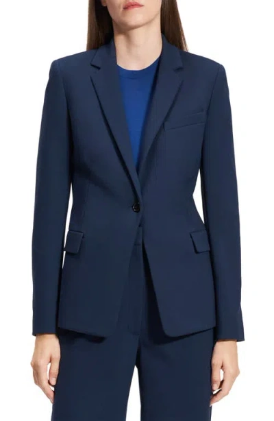 Theory One-button Blazer In Brght Navy