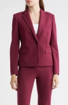 Theory One-button Jacket In Burgundy