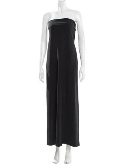 Pre-owned Theory One-shoulder Long Dress In Gray