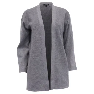 Theory Open Cardigan In Grey Tencel In Blue