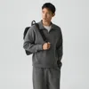 Theory Open Collar Sweater In Light Bilen In Gray