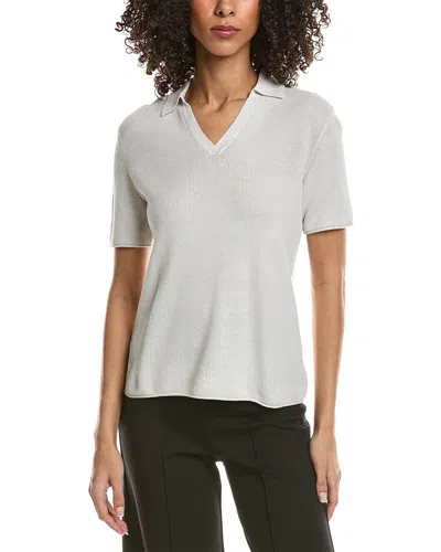 Theory Open Collar Top In Neutral