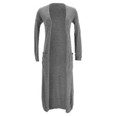 Pre-owned Theory Open Front Cardigan In Grey Cashmere