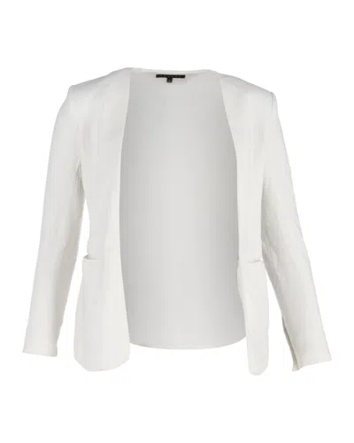 Theory Open-front Evening Jacket In White Cotton