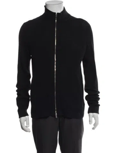 Pre-owned Theory Open Front Long Sleeve Cardigan In Black