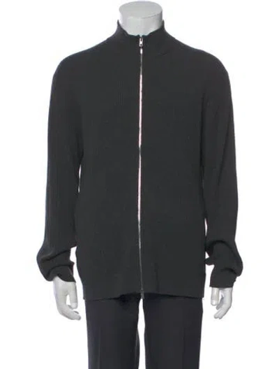 Pre-owned Theory Open Front Long Sleeve Cardigan In Blue