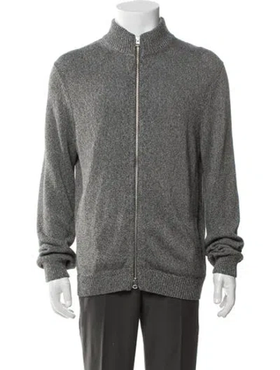 Pre-owned Theory Open Front Long Sleeve Cardigan In Grey