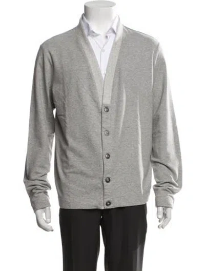 Pre-owned Theory Open Front Long Sleeve Cardigan In Grey