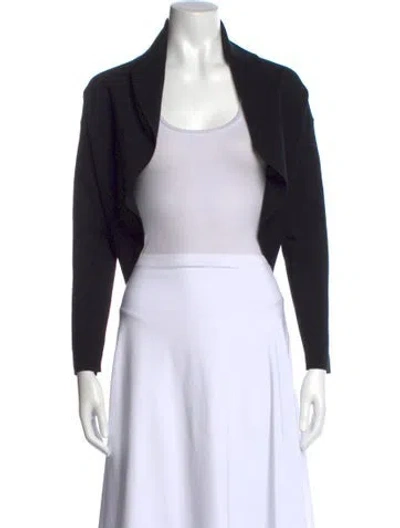 Pre-owned Theory Open Front Sweater In Black