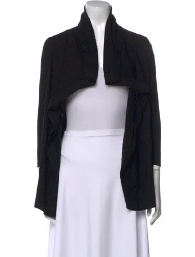 Pre-owned Theory Open Front Sweater In Black