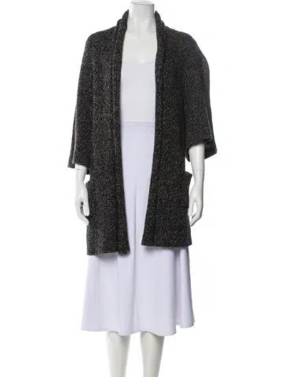 Pre-owned Theory Open Front Sweater In Black