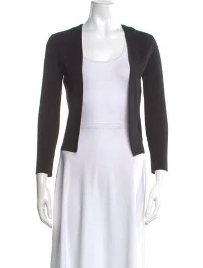 Pre-owned Theory Open Front Sweater In Black