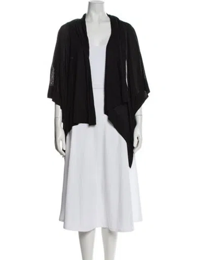 Pre-owned Theory Open Front Sweater In Black