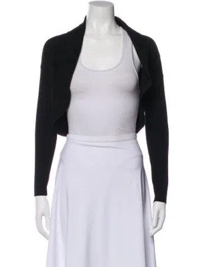 Pre-owned Theory Open Front Sweater In Black
