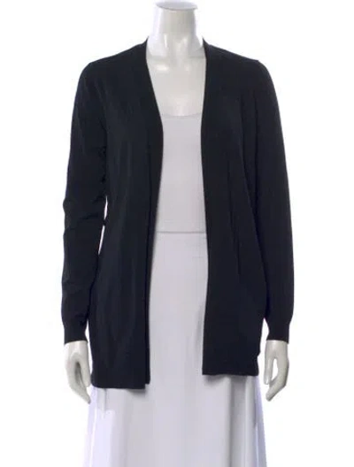 Pre-owned Theory Open Front Sweater In Black