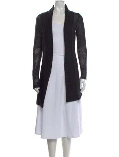 Pre-owned Theory Open Front Sweater In Black