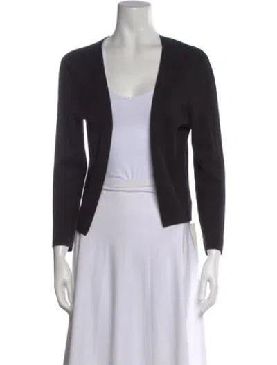 Pre-owned Theory Open Front Sweater In Black