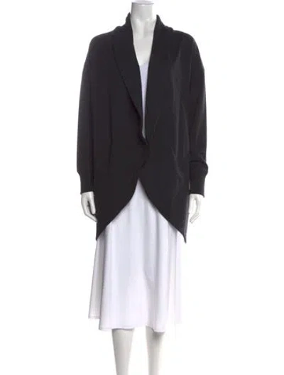 Pre-owned Theory Open Front Sweater In Black