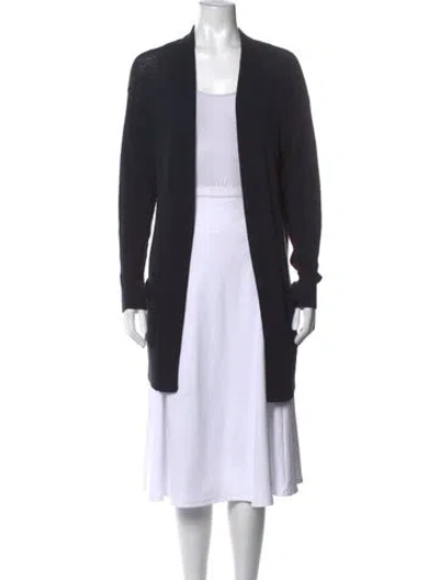 Pre-owned Theory Open Front Sweater In Black