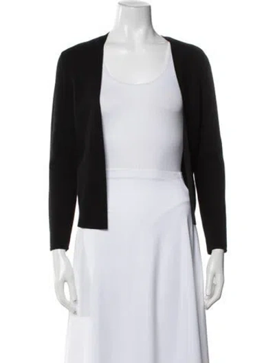 Pre-owned Theory Open Front Sweater In Black