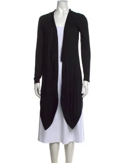 Pre-owned Theory Open Front Sweater In Black
