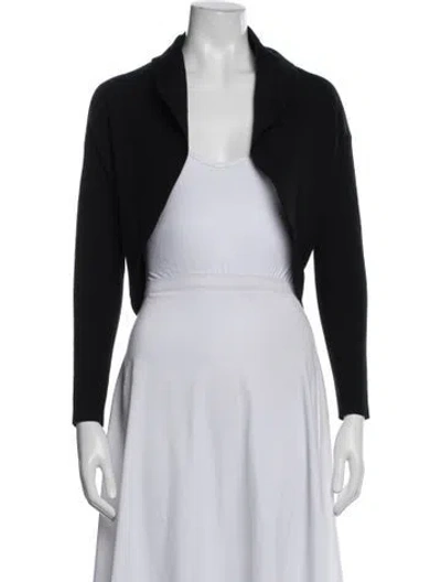 Pre-owned Theory Open Front Sweater In Black