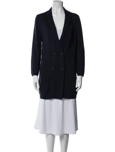 Pre-owned Theory Open Front Sweater In Blue