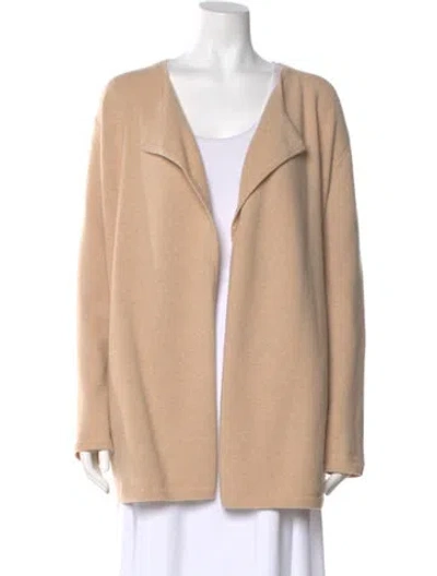 Pre-owned Theory Open Front Sweater In Brown