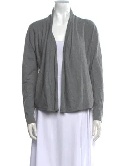 Pre-owned Theory Open Front Sweater In Gray