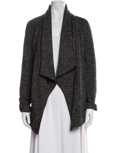 Pre-owned Theory Open Front Sweater In Gray