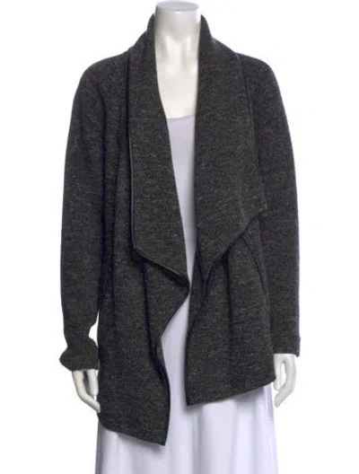 Pre-owned Theory Open Front Sweater In Gray