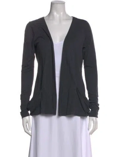 Pre-owned Theory Open Front Sweater In Gray