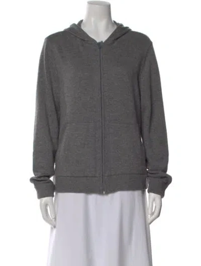 Pre-owned Theory Open Front Sweater In Gray
