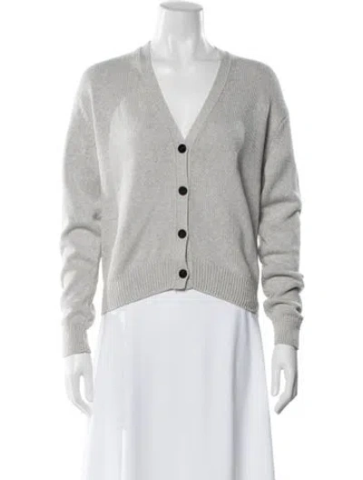 Pre-owned Theory Open Front Sweater In Gray