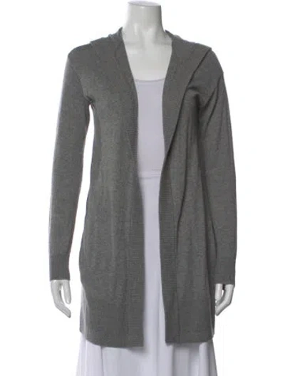 Pre-owned Theory Open Front Sweater In Gray