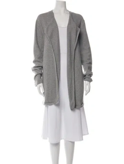 Pre-owned Theory Open Front Sweater In Grey
