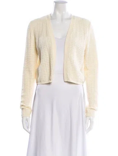 Pre-owned Theory Open Front Sweater In Neutral