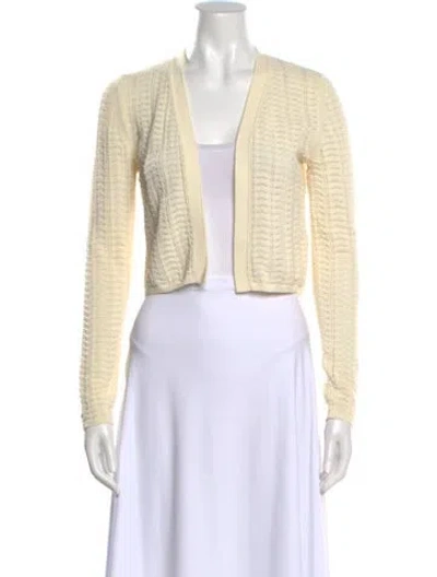 Pre-owned Theory Open Front Sweater In Neutral