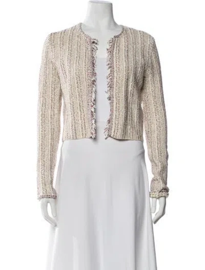 Pre-owned Theory Open Front Sweater In Neutral