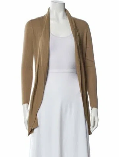 Pre-owned Theory Open Front Sweater In Neutral