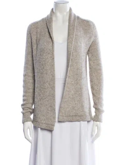 Pre-owned Theory Open Front Sweater In Neutral
